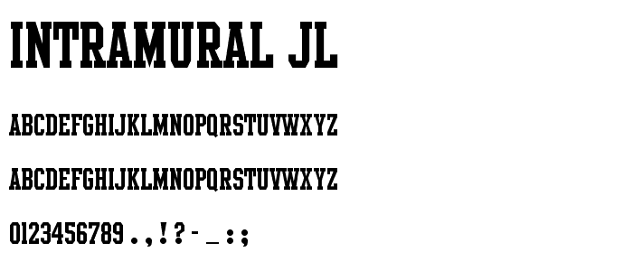 Intramural JL font
